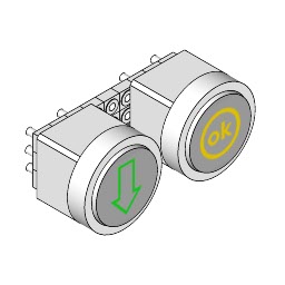 Illuminated Tact Switch for Arduino with trim and PCB 3D model