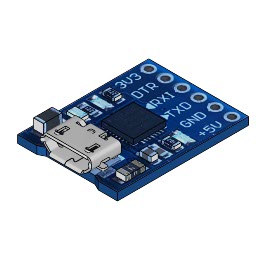 Micro USB to UART TTL Serial Converter CP2102 3D model