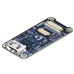 HDMI To CSI Adapter For Raspberry Pi (long PCB) 3D model