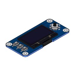 1.3 Inch OLED Display Hat For Raspberry Pi 3D model