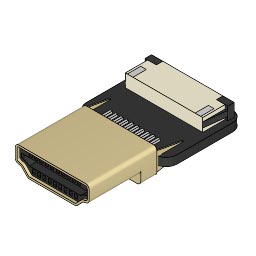 HOQO HDMI adapters A1,A2,D2,D6 3D models