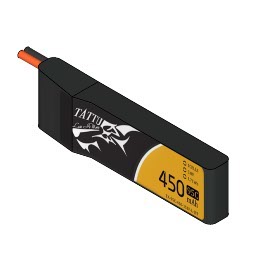 Tattu 450mAh 3.8V HV 95C 1S Lipo Battery 3D model